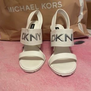 White DKNY heels -Size 10